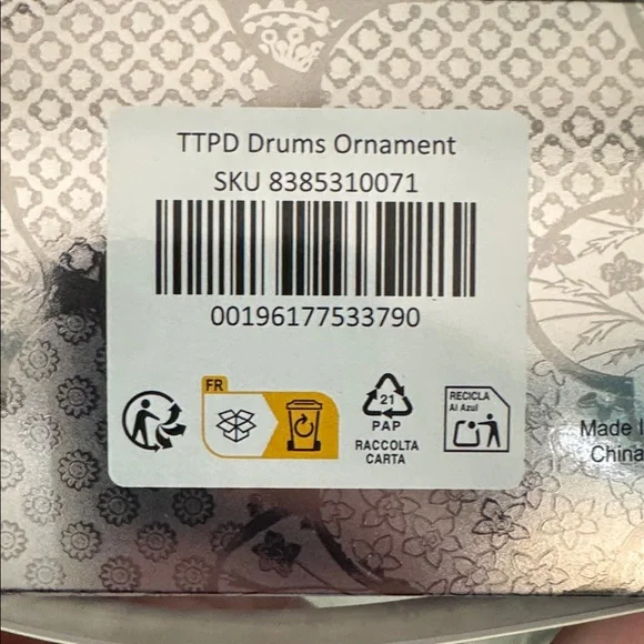 NIB Taylor Swift TTPD “The Smallest Man Who Ever Lived” Drum Ornament - Picture 4 of 4